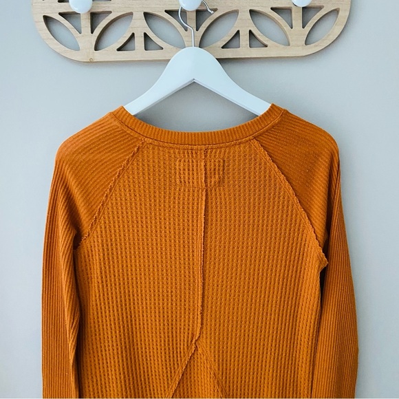 Maeve by Anthro. V-Neck Long Sleeve Top Burnt Orange Sz XS - Picture 8 of 9